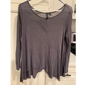 Grey asymmetrical tunic top
